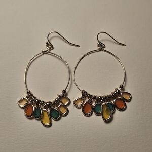 Elegant Multicolor Hoop Earrings